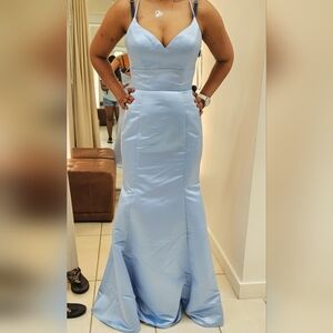 Camille La Vie Mermaid gown light blue size 4